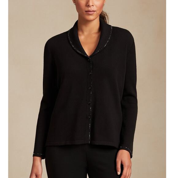 St John Knit Embellished Jacket Black - Picture 1 of 8